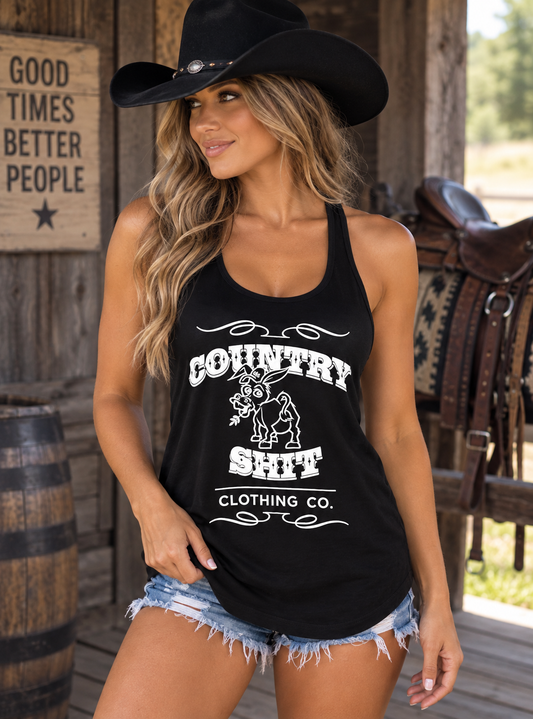 *Women's Black Racerback Tank*