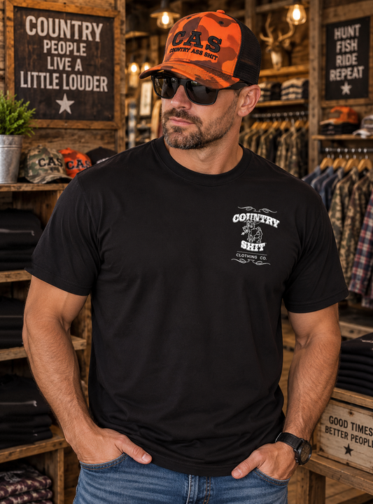 Short Sleeve Crew Tee, Black