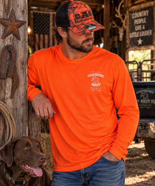 High Performance Blaze Orange Long-Sleeve Shirt