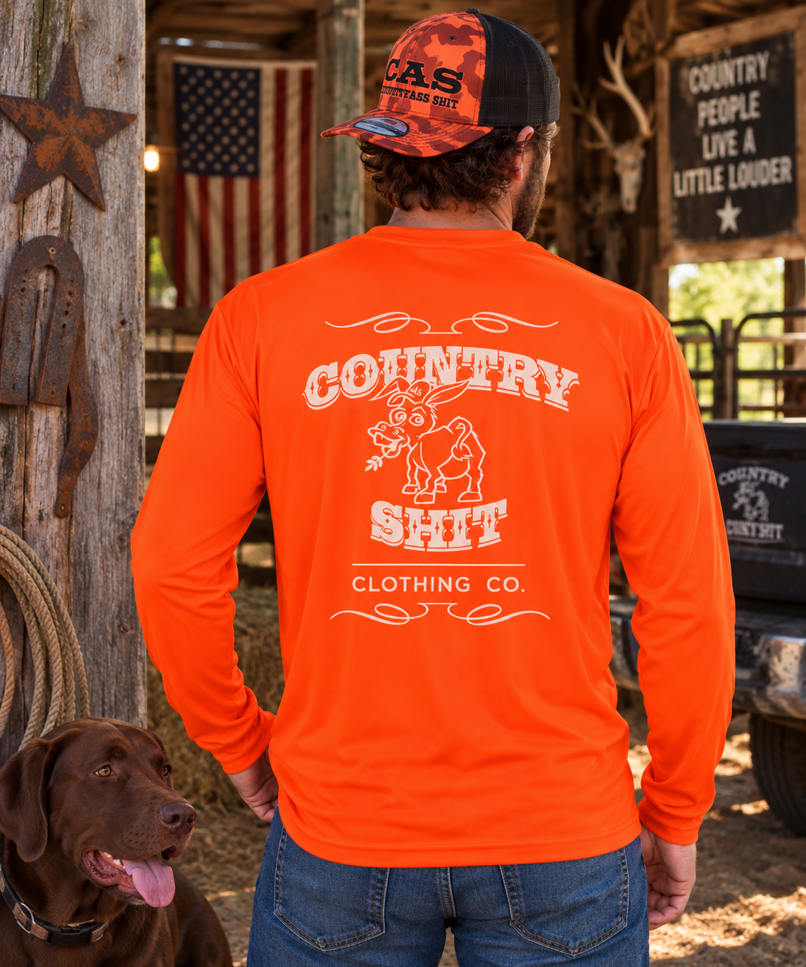 High Performance Blaze Orange Long-Sleeve Shirt