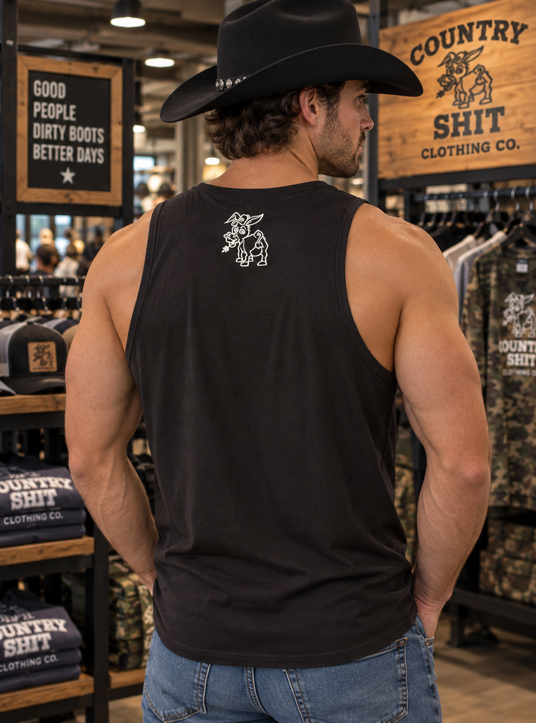 Men's Tank Top- Black