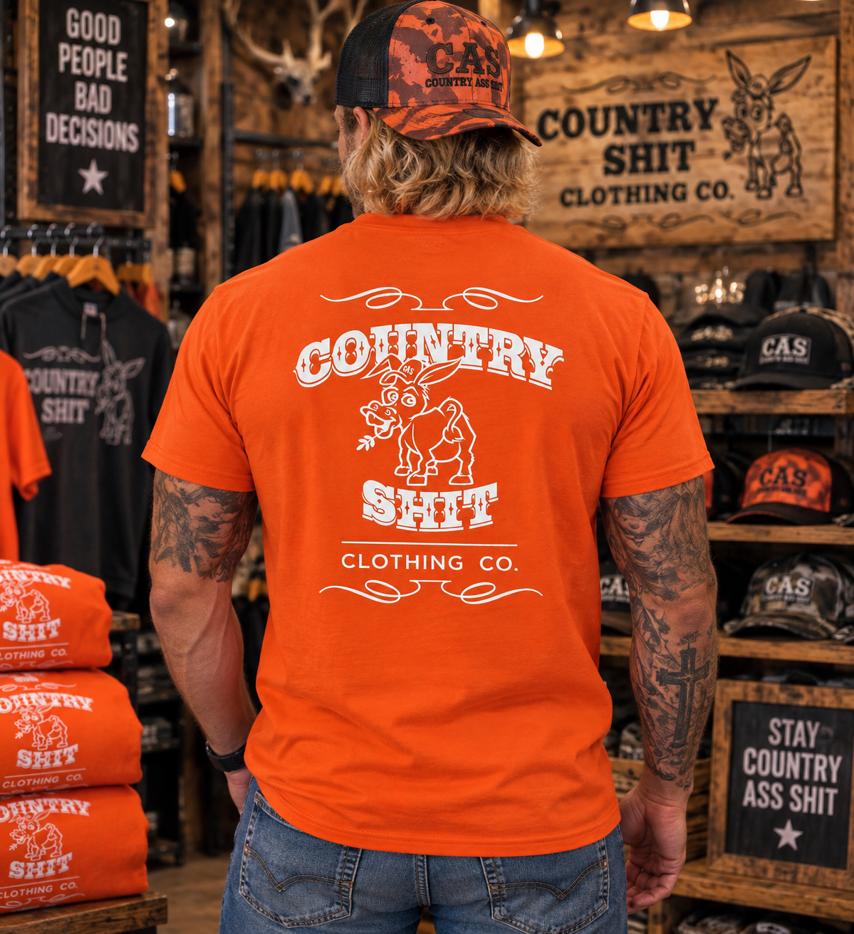 Short Sleeve Crew Orange