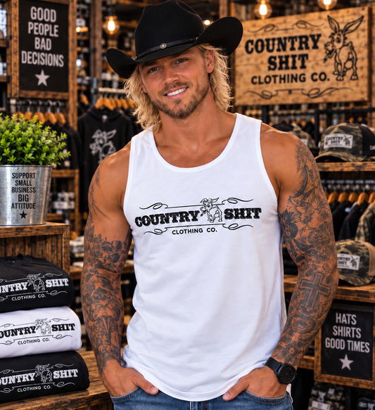 Men's Tank Top- White