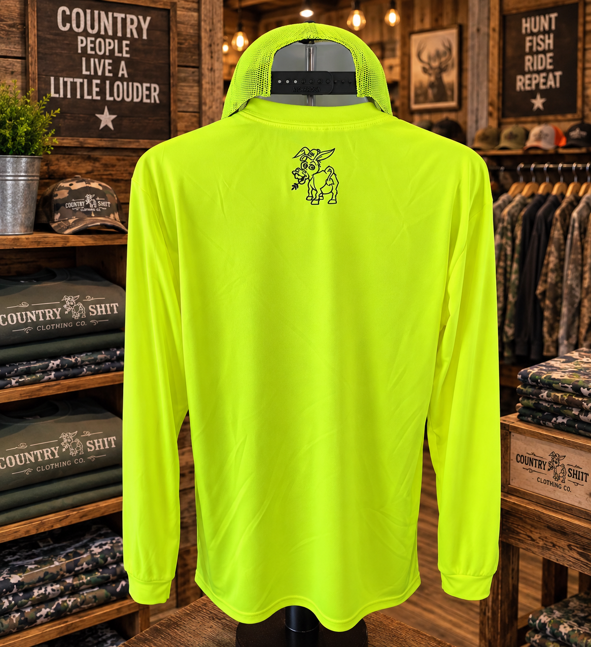 Performance Long Sleeve Shirt- Safety Yellow