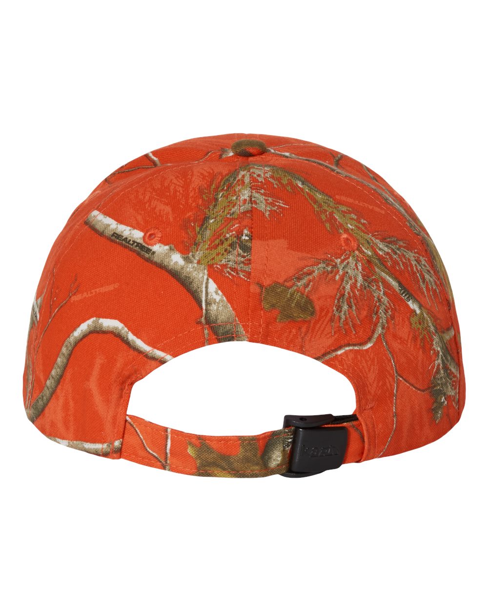 Camo Flex-Strap Hat Embroidered Orange
