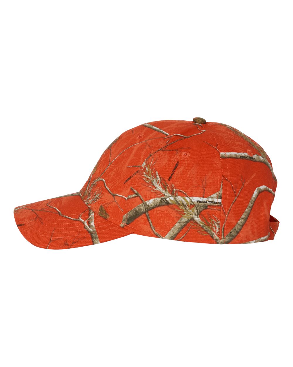 Camo Flex-Strap Hat Embroidered Orange