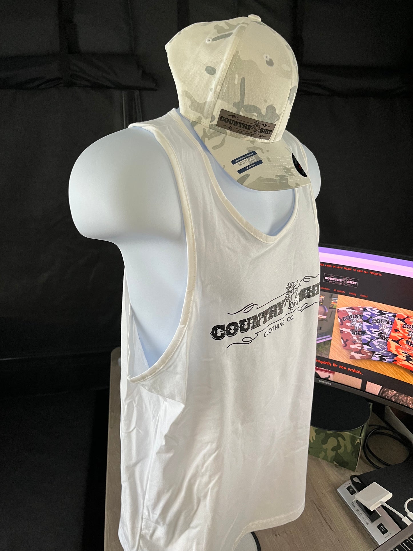 Men's Tank Top- White