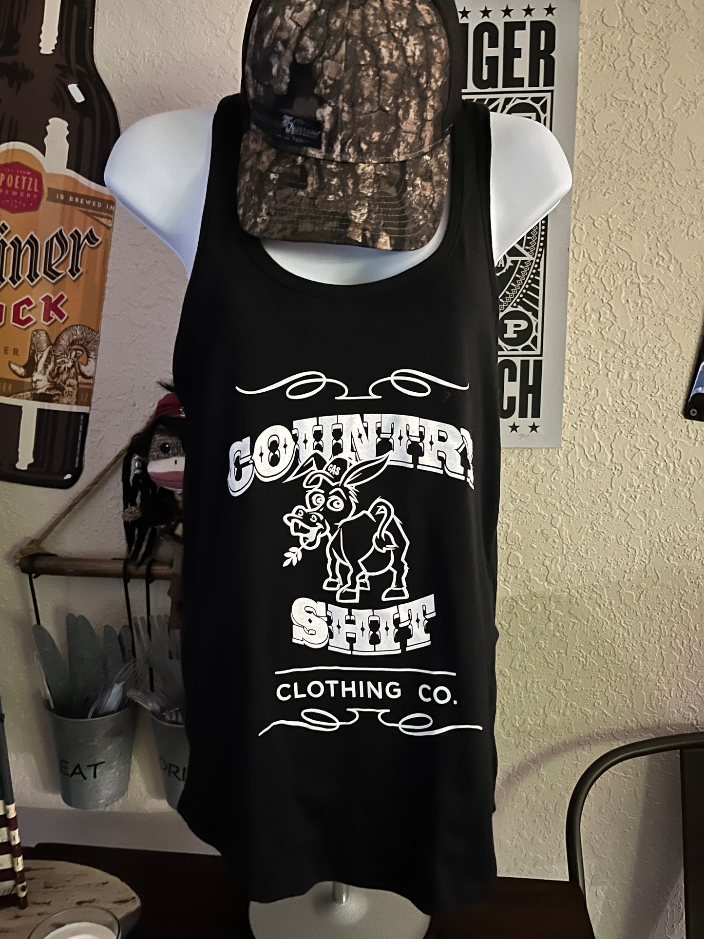 *Women's Black Racerback Tank*