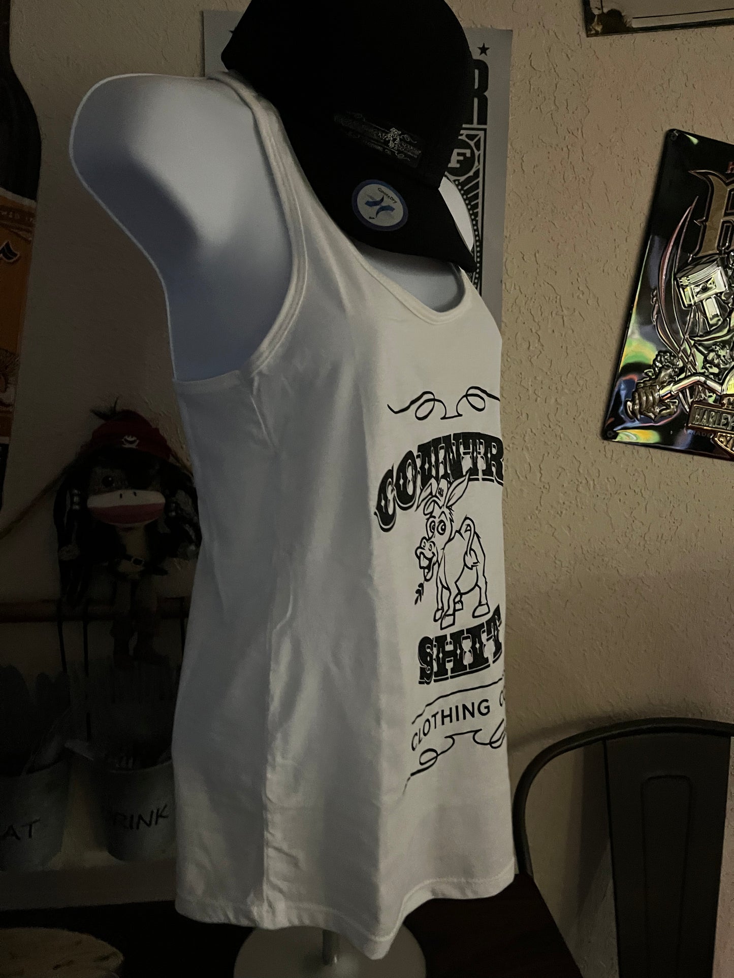 *Women's White Racerback Tank*