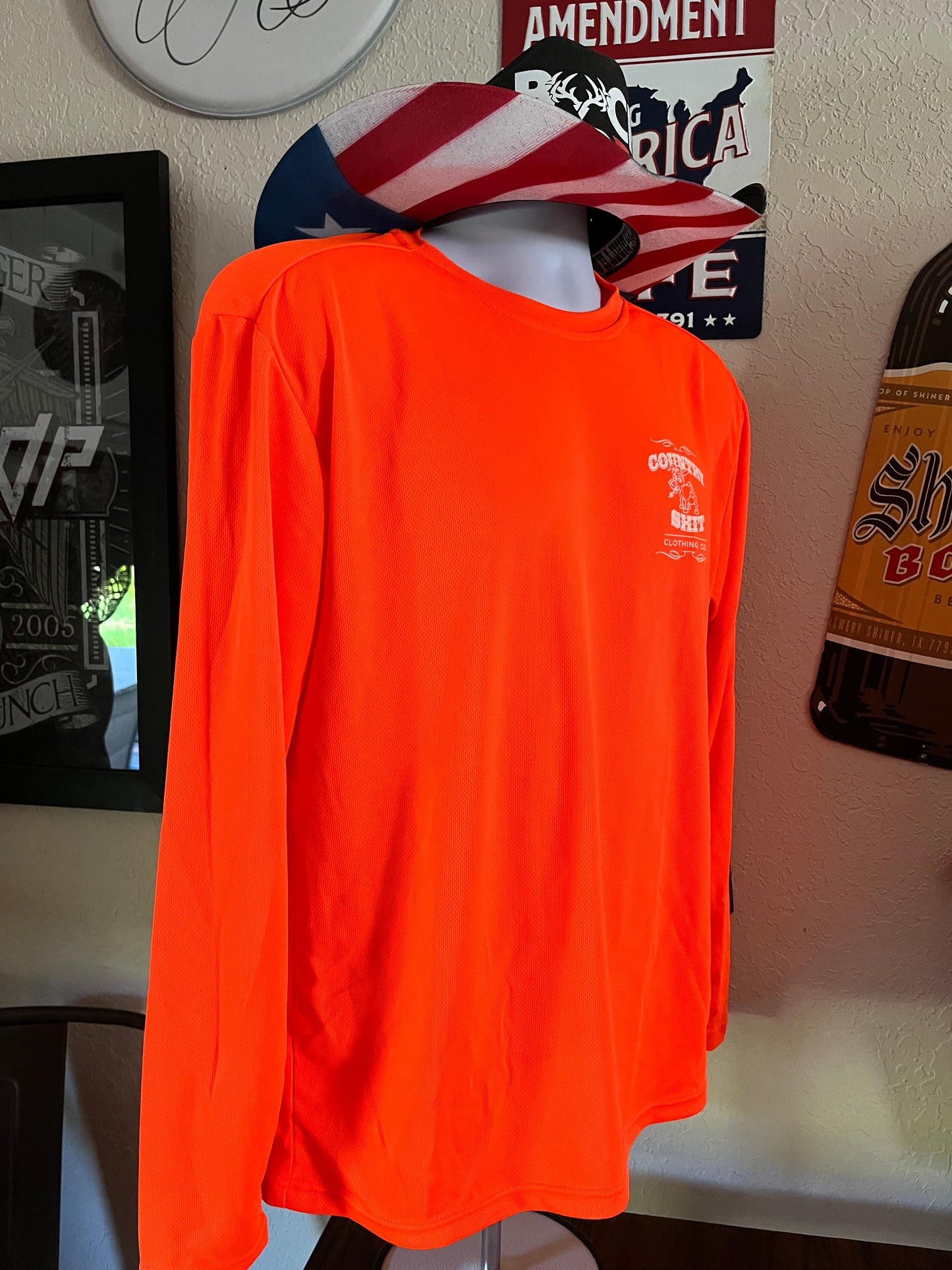 High Performance Blaze Orange Long-Sleeve Shirt