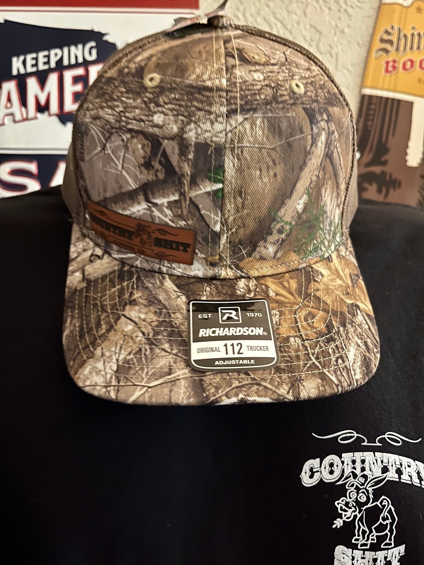 Camo w/ Brown Richardson Snapback Hat