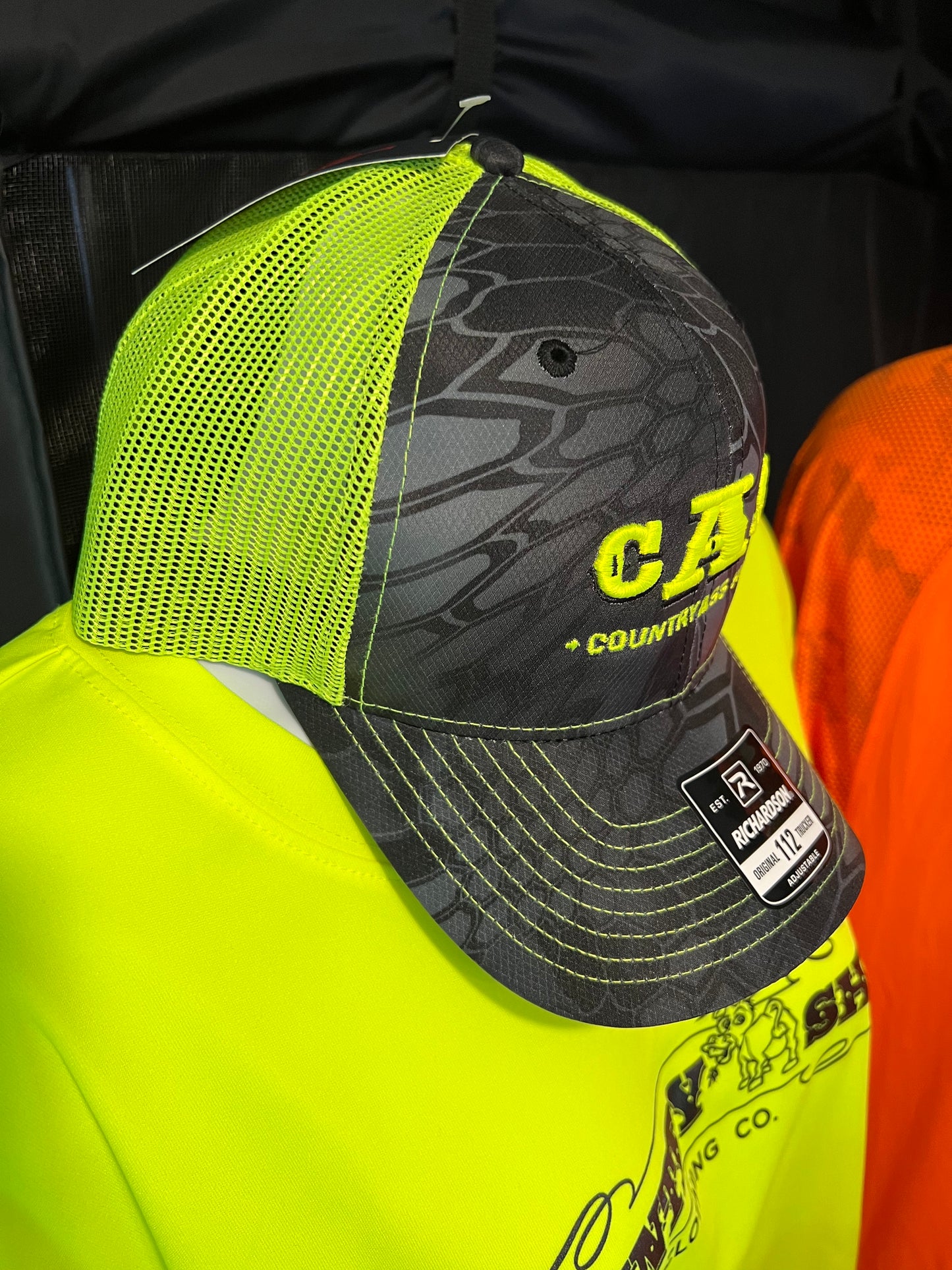 Kryptek Typhoon/ Neon Yellow Richardson Snapback Hat Embroidered